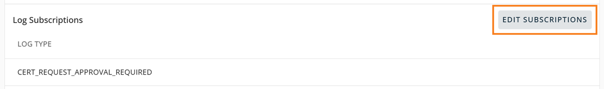 Editing subscriptions